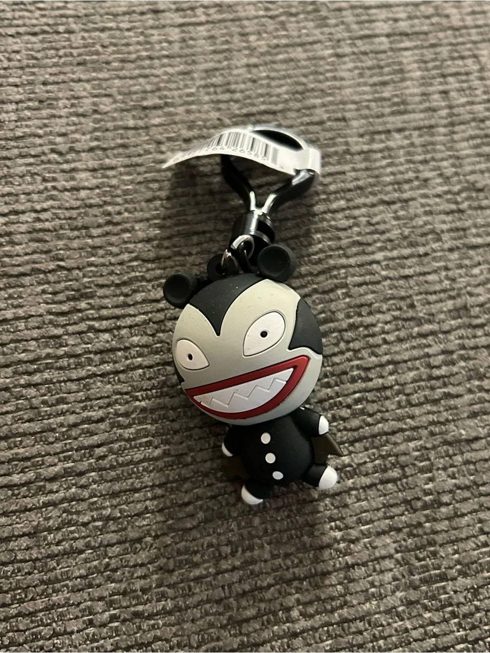Vampire Teddy Night Before Christmas Rubber Keyclip NWT